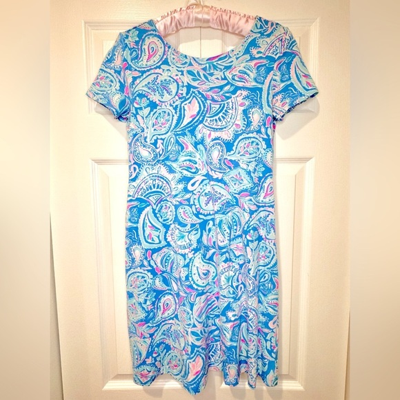 Lilly Pulitzer Kimi Dress In Zanzibar Blue size XS EUC - Picture 1 of 10